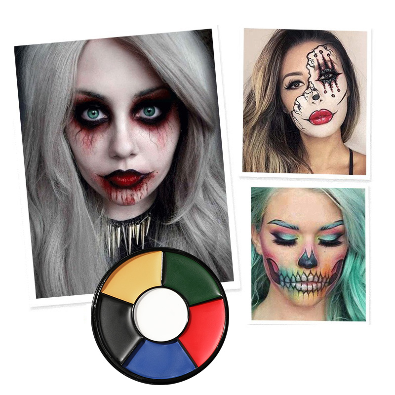 Camo Face Paint - 6-Farben-Ölfarbenpalette für Party-Camouflage-Gesichts- und Körperbemalung, SFX-Spezialeffekt-Körperbemalungspigmente,