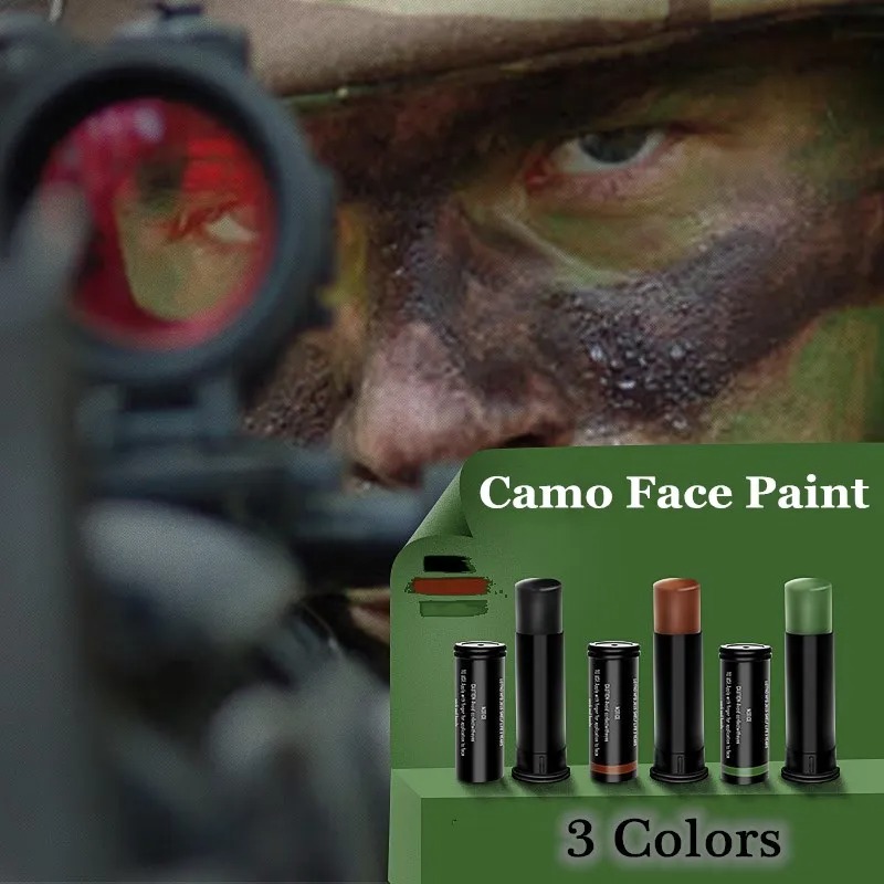 Camo Face Paint - 3 Farben Outdoor-Fans Tarnung Gesichts farbe