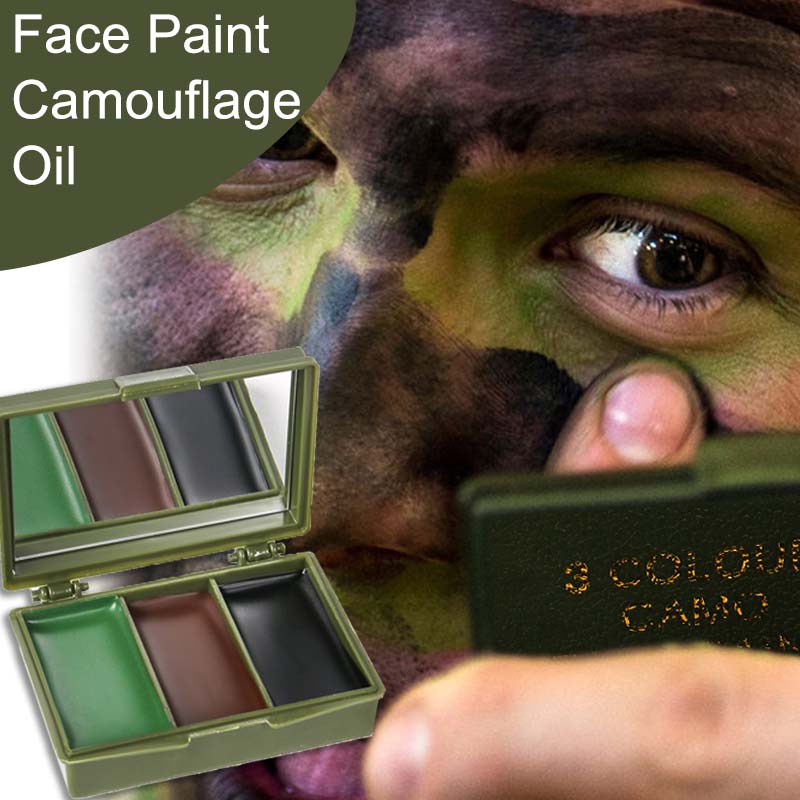 Camo Face Paint - 3 Farben Tarnfarben-Gesichtsmalerei Tarnöl Taktische Outdoor-CS-Ausrüstung