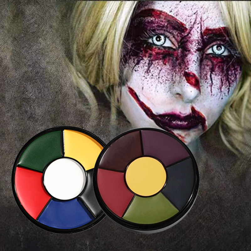 Camo Face Paint - 6-Farben-Öl-Camouflage-Gesichts- und Körper-Make-up-Palette, Halloween, professionelles, ungiftiges