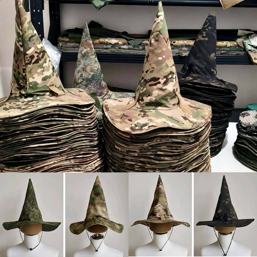 Hunting Outdoor Hats - Magischer Zauberer-Hut Taktischer Tarnungs-Jagdhut Airsoft Zauberer-Sonnenhut