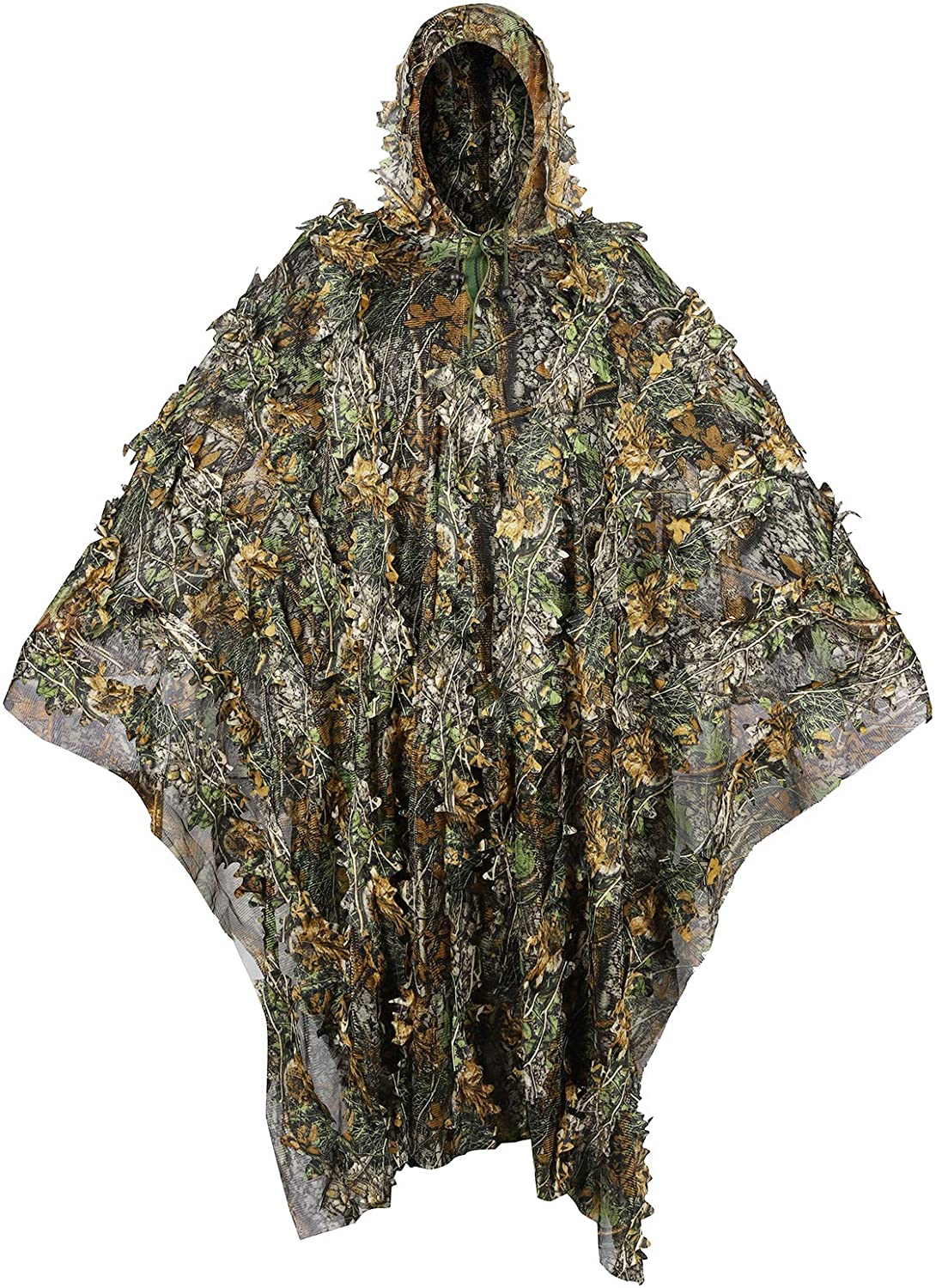 Ghillie Suit Woodland - Tarnung Ghillie Poncho 3d Blätter Jagd