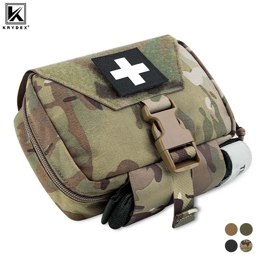 Field Dressing Kit - KRYDEX Taktische Abreißbare IFAK-Tasche Erste-Hilfe-Medizintasche MOLLE