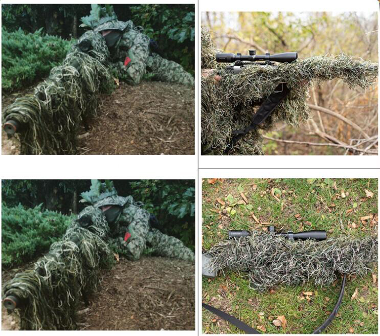 Gras Typ Jagd Gewehr Wrap Seil – Ghillie Suit Woodland Bewertung und Preis