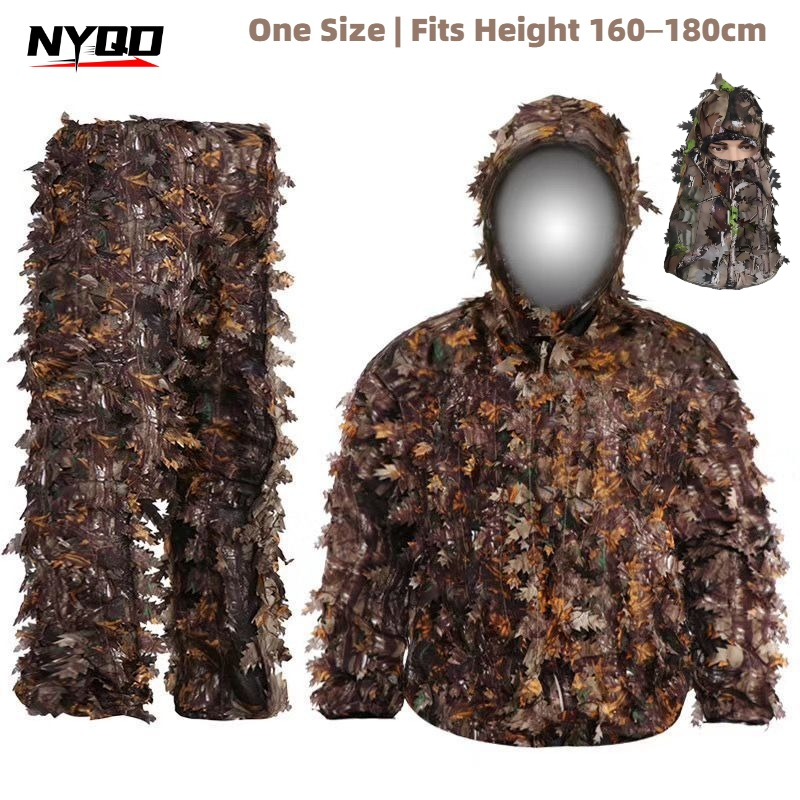 3D Blatt-Tarnanzug Jagd-Tarnkl – Ghillie Suit Woodland Bewertung und Preis