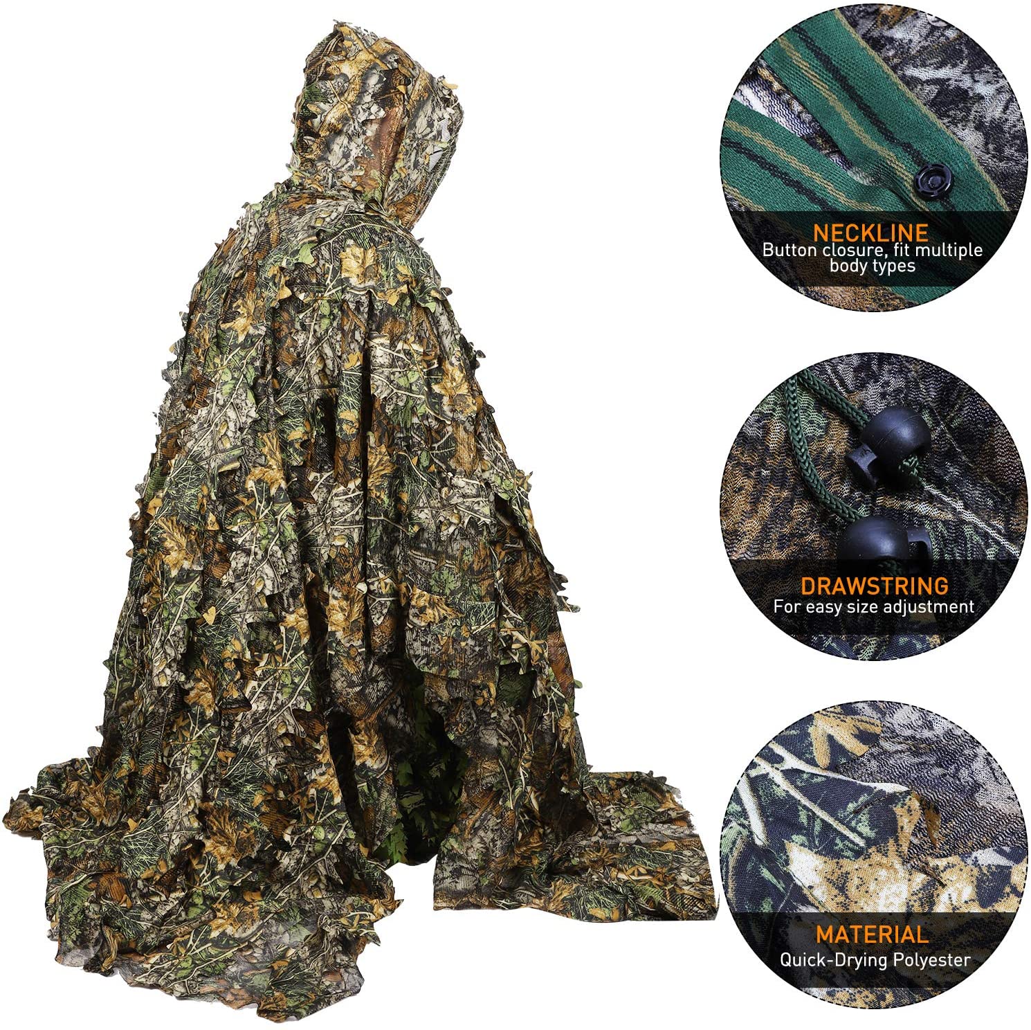 Tarnung Ghillie Poncho 3d Blät – Ghillie Suit Woodland Bewertung und Preis