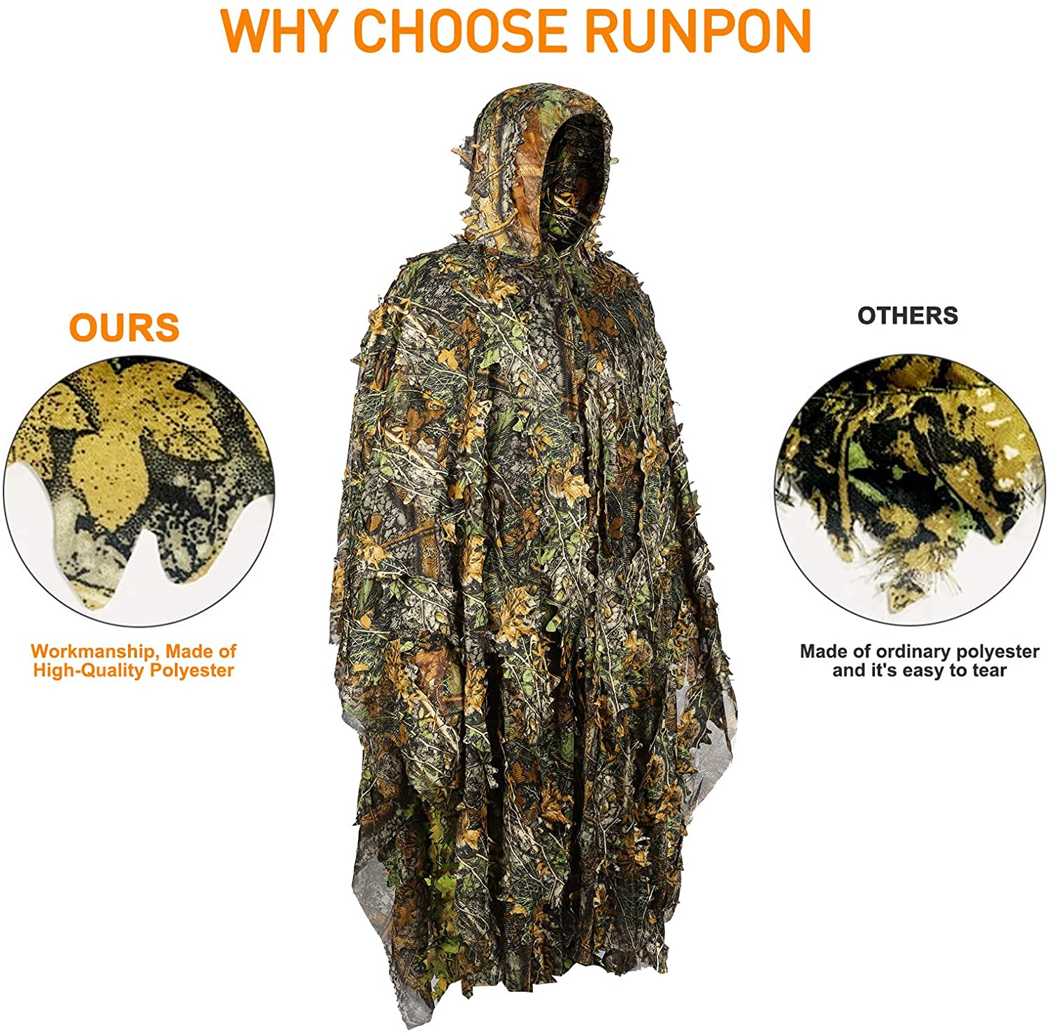 Tarnung Ghillie Poncho 3d Blät – Ghillie Suit Woodland Bewertung und Preis