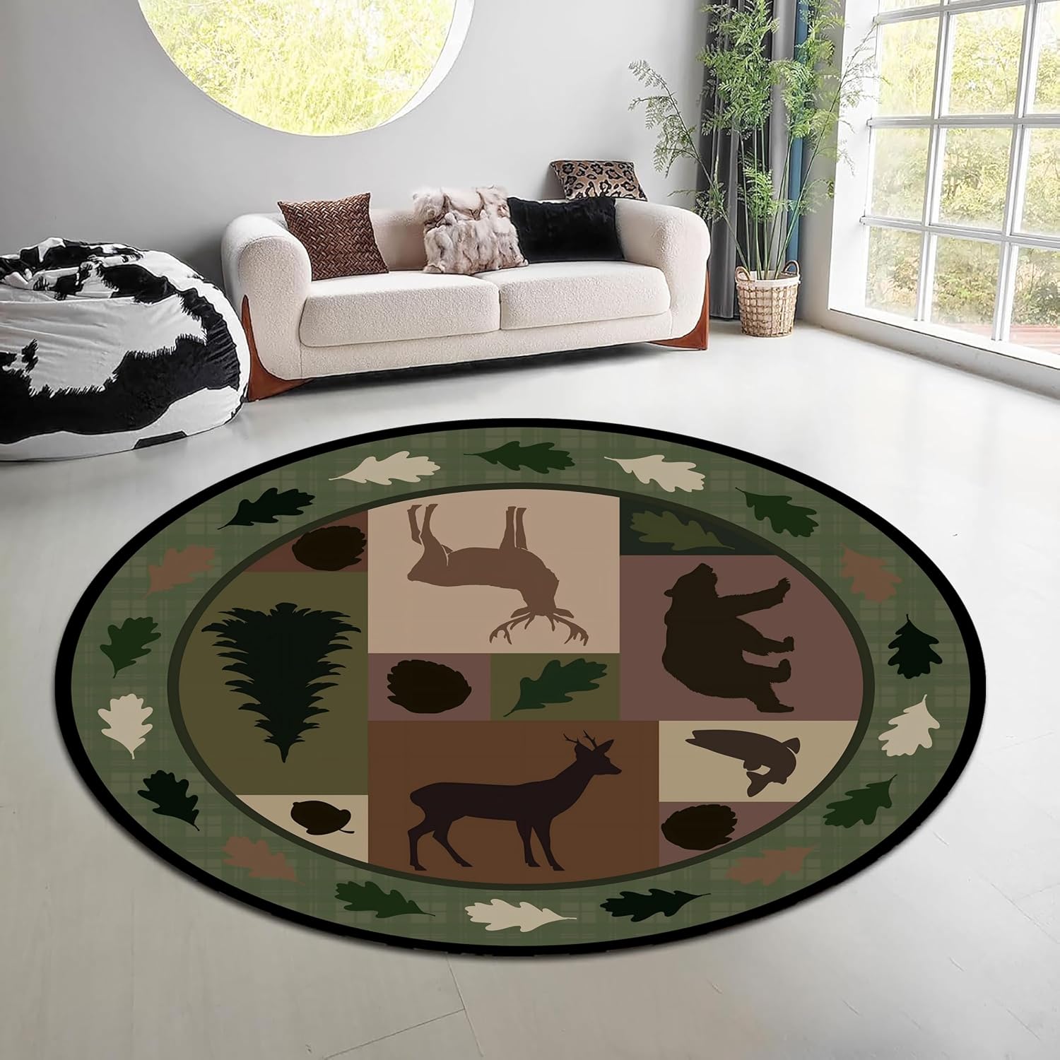 Vintage Natur Wald Runder Tepp – Hunting Outdoor Mat Bewertung und Preis